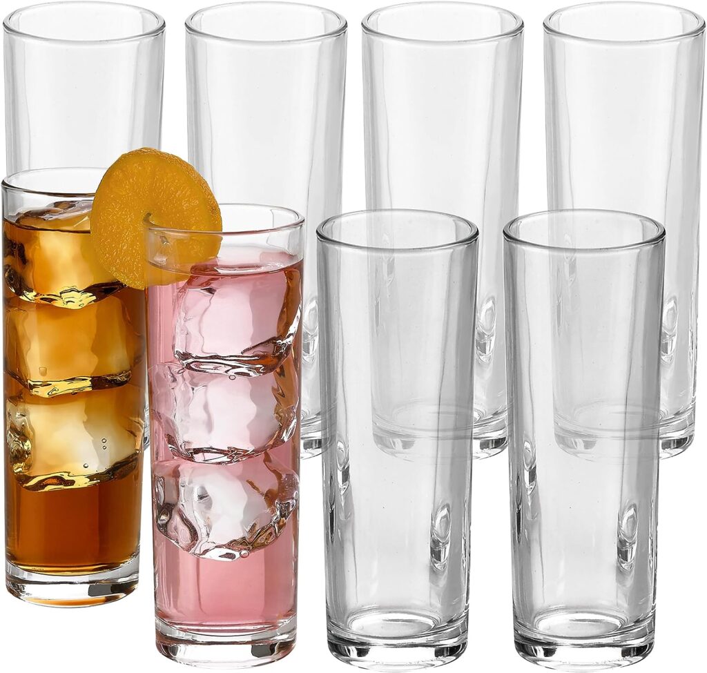 Set of 8 Highball Glasses, Cocktail Highball Glasses