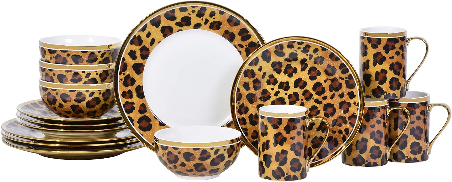 222 Fifth Serengeti 16-Piece Porcelain Dinnerware Set 