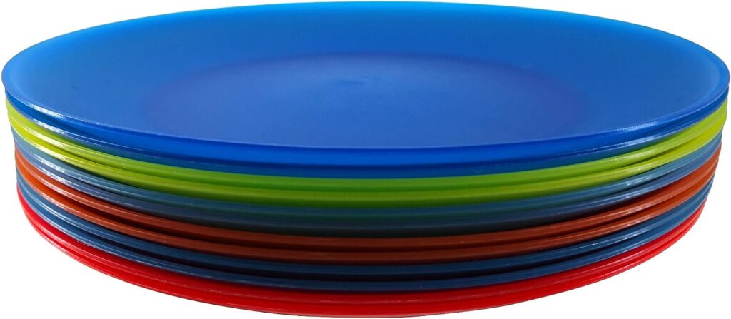 Plastic Dinner Plates Reusable BPA Free 